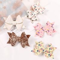 Girl's Cute Sweet Bow Knot Sequin Sequin Hair Clip main image 4