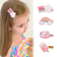 Kid's Cute Rainbow Sequin Sequins Hair Clip main image 1