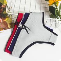 Bow Knot Cotton Low Waist Thong main image 4