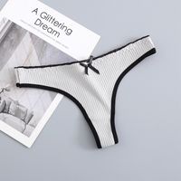 Bow Knot Cotton Low Waist Thong main image 5