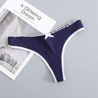 Bogenknoten Baumwolle Niedrige Taille Tanga sku image 1