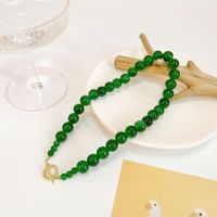 Frau Mode Herz Einfarbig Imitationsperle Legierung Halskette Überzug Halsketten sku image 6