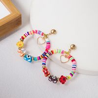 Femmes Mignon Fleur Papillon Perlé Alliage Des Boucles D'oreilles Vernis Au Four Métal Boucles D'oreilles sku image 1