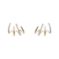 Women's Fashion Geometric Alloy Rhinestones Ear Studs Plating Stud Earrings main image 5