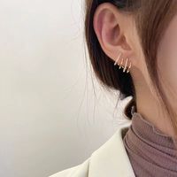Women's Fashion Geometric Alloy Rhinestones Ear Studs Plating Stud Earrings main image 4