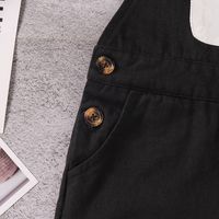 Fashion Color Block Cotton Side Button Dungarees Baby Clothes main image 4