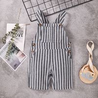 Simple Style Stripe Cotton Overalls Baby Clothes main image 2