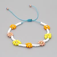 Bohemian Woven Beaded Color Rice Beads Small Daisy Bracelet sku image 3