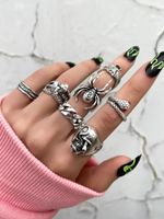 Punk Animal Skull Alloy No Inlaid Rings main image 1