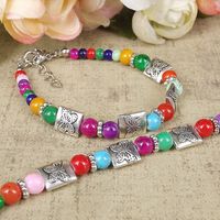 Retro Ethnic Style Colorful Butterfly Alloy Beaded Bracelets main image 1
