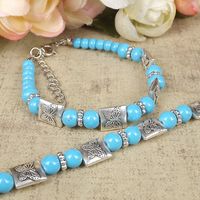 Retro Ethnic Style Colorful Butterfly Alloy Beaded Bracelets sku image 3