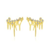 Exaggerated Geometric Alloy Artificial Gemstones Ear Studs main image 5