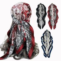 Women's Elegant Fashion Cashew Nuts Satin Printing Silk Scarves main image 1