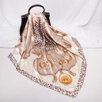 Women's Fashion Printing Satin Printing Silk Scarves sku image 72