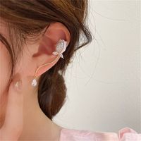 Women's Sweet Water Drop Flower Alloy Earrings Plating Artificial Rhinestones Earrings main image 1