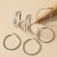 Exaggerated Round Metal Plating No Inlaid Hoop Earrings sku image 2