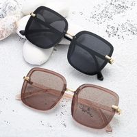 Unisex Retro Fashion Solid Color Resin Square Sunglasses main image 1