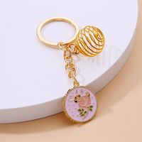 Cute Flower Bee Butterfly Alloy Dripping Oil No Inlaid Key Chains sku image 1