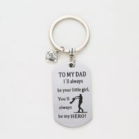 Simple Style Letter Bottle Opener Stainless Steel Plating No Inlaid Key Chains sku image 4
