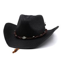 Unisex Cowboy Style Devil's Eye Curved Eaves Floppy Hat sku image 1