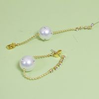 Women's Elegant Fashion Geometric Alloy Earrings Inlay Artificial Rhinestones Artificial Pearls Earrings main image 2