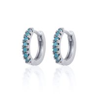 Women's Simple Style Solid Color Copper Earrings Inlaid Zircon Zircon Copper Earrings sku image 9