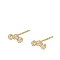 Boucles D'oreilles En Cuivre Géométrique De La Mode Des Femmes Plaqué Or Incrusté Zircon Zircon Boucles D'oreilles En Cuivre main image 6