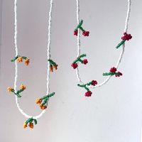 Women's Sweet Flower Beaded Necklace Beaded Necklaces main image 5