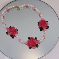 Mujeres Romántico Flor Con Cuentas Perla De Imitación Collar Collares sku image 1