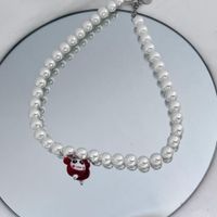 Women's Cute Cartoon Beaded Imitation Pearl Necklace Beaded Necklaces sku image 1