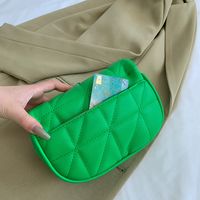 Women's Vintage Style Fashion Solid Color Lingge Square Buckle Square Bag Pu Leather Shoulder Bags main image 4