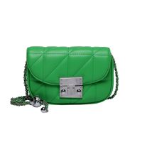 Women's Vintage Style Fashion Solid Color Lingge Square Buckle Square Bag Pu Leather Shoulder Bags sku image 5