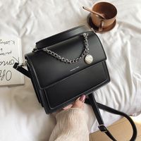 Women's Pu Leather Solid Color Fashion Square Magnetic Buckle Shoulder Bag Crossbody Bag Square Bag sku image 3