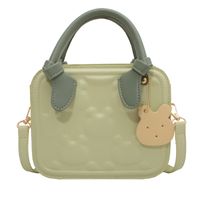 Women's Pu Leather Solid Color Cute Fashion Soft Surface Square Zipper Handbag Crossbody Bag Square Bag main image 5