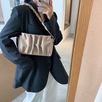 Women's Fashion Solid Color Soft Surface Chain Fold Square Magnetic Buckle Shoulder Bag Pu Leather Shoulder Bags main image 2