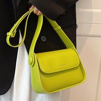 Women's Pu Leather Solid Color Fashion Soft Surface Cross Square Magnetic Buckle Crossbody Bag main image 5