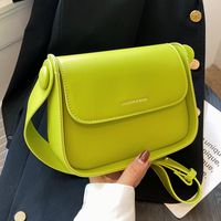 Women's Pu Leather Solid Color Fashion Soft Surface Cross Square Magnetic Buckle Crossbody Bag sku image 2