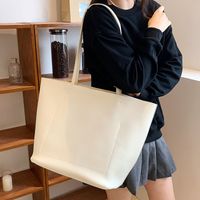 Women's Fashion Solid Color Shopping Bag-typed Magnetic Buckle Shoulder Bag Tote Bag Pu Leather Shoulder Bags main image 4