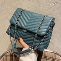 Women's Pu Leather Solid Color Fashion Buckle Shoulder Bag Tote Bag Crossbody Bag main image 4