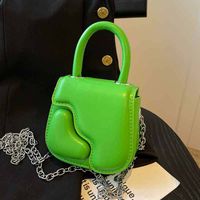 Women's Pu Leather Solid Color Fashion Magnetic Buckle Crossbody Bag sku image 4