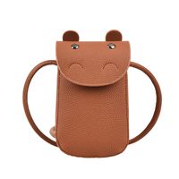 Women's Pu Leather Solid Color Cute Fashion Soft Surface Square Magnetic Buckle Shoulder Bag Phone Wallet Crossbody Bag sku image 5