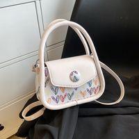 Women's Elegant Fashion Heart Solid Color Soft Surface Square Magnetic Buckle Shoulder Bag Handbag Square Bag Pu Leather Handbags main image 5