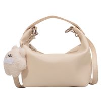 Women's Elegant Fashion Solid Color Square Zipper Handbag Pu Leather Shoulder Bags sku image 1