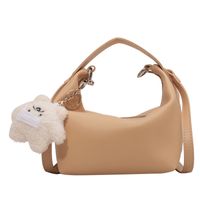Women's Elegant Fashion Solid Color Square Zipper Handbag Pu Leather Shoulder Bags sku image 6