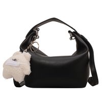 Women's Elegant Fashion Solid Color Square Zipper Handbag Pu Leather Shoulder Bags sku image 4