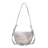 Women's Basic Fashion Gradient Color Soft Surface Semicircle Magnetic Buckle Shoulder Bag Saddle Bag Pu Leather Shoulder Bags sku image 2