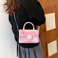 Women's Pu Leather Gradient Color Vintage Style Fashion Square Buckle Handbag Crossbody Bag Square Bag main image 5
