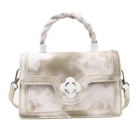 Women's Pu Leather Gradient Color Vintage Style Fashion Square Buckle Handbag Crossbody Bag Square Bag sku image 1