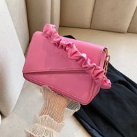 Women's Pu Leather Solid Color Streetwear Square Zipper Handbag Crossbody Bag Square Bag main image 4