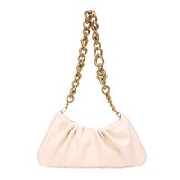 Women's Streetwear Solid Color Pleated Square Zipper Underarm Bag Pu Leather Shoulder Bags sku image 1